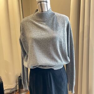 Elegant Gray metallic Women's Sweater